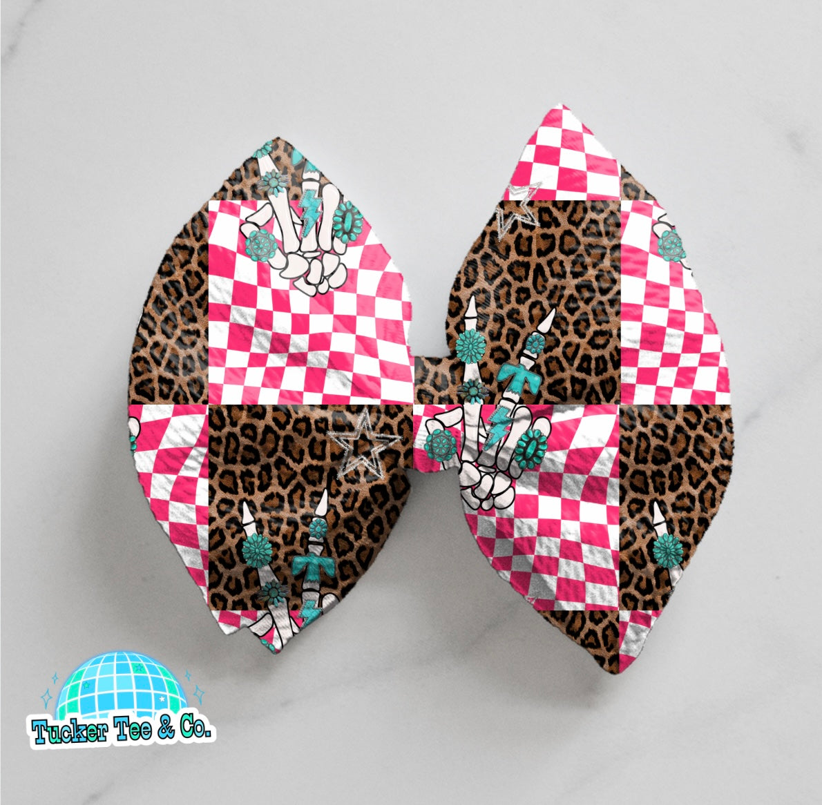 Skeleton Hands Patchwork Bow