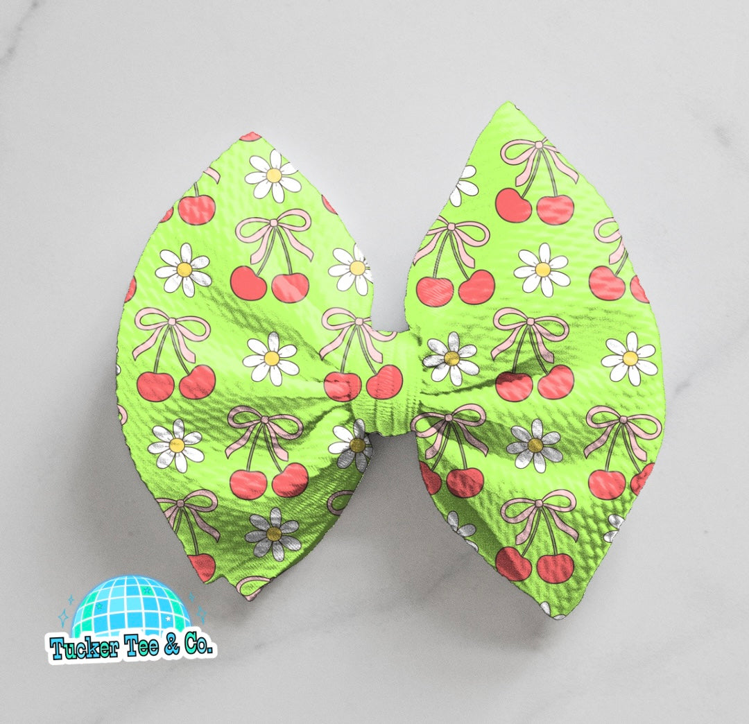 Neon Green Cherry’s Bow