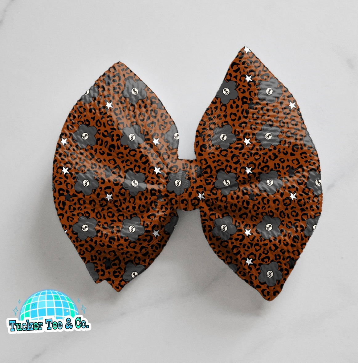 8Ball Flower Bow