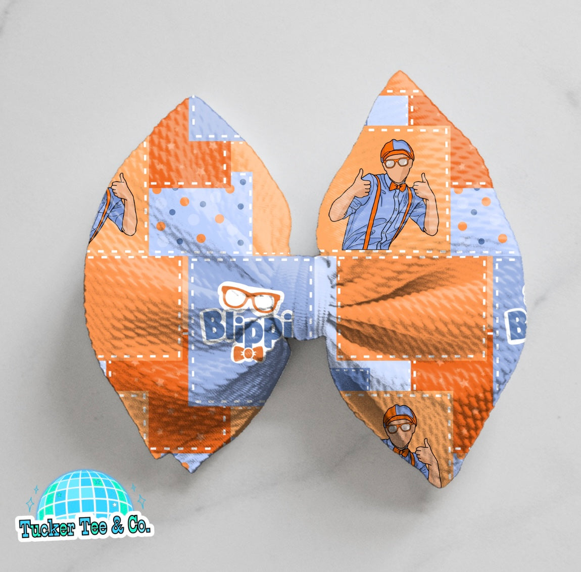 Orange Blippi Bow