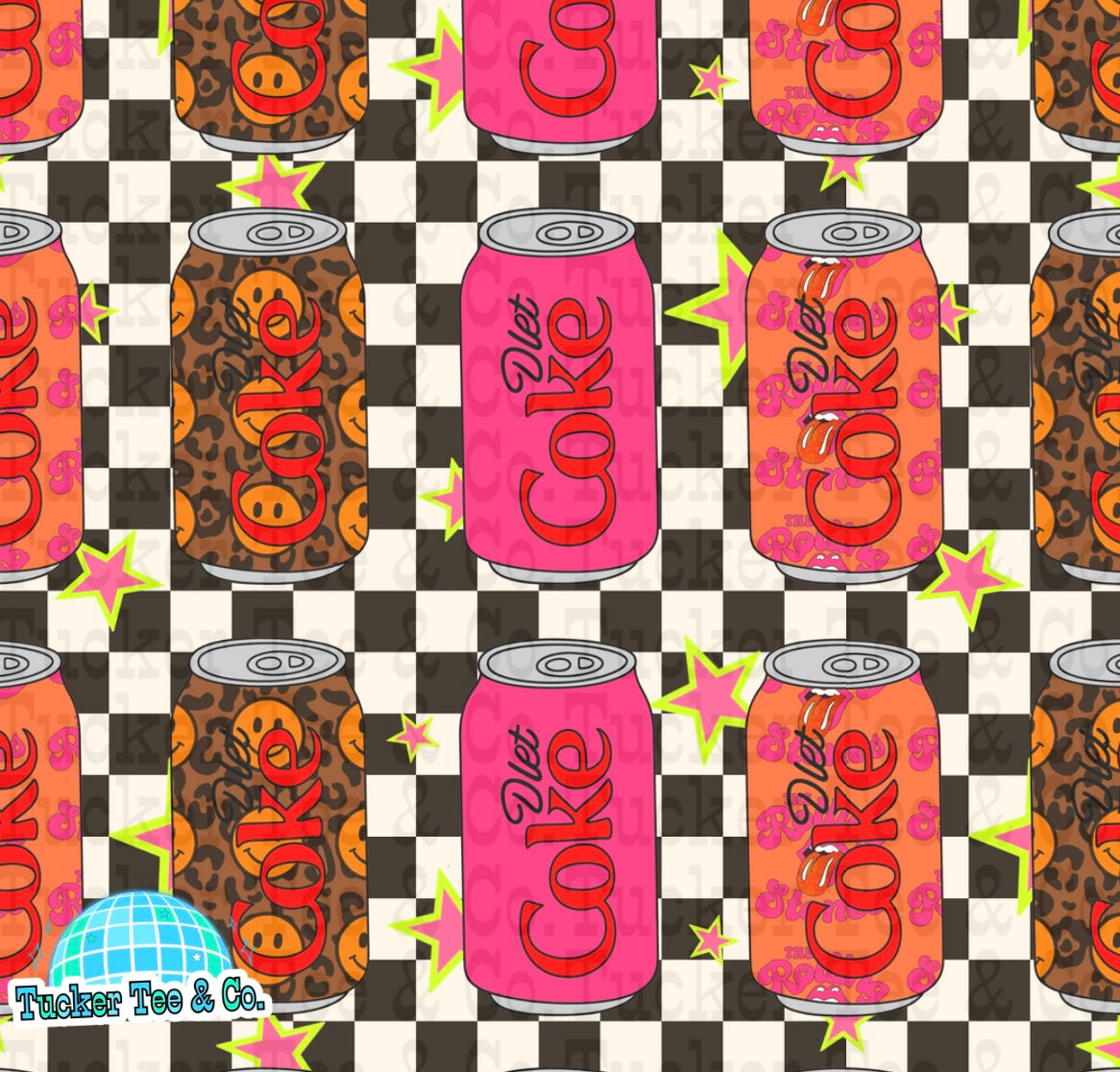 Checkered Diet Coke