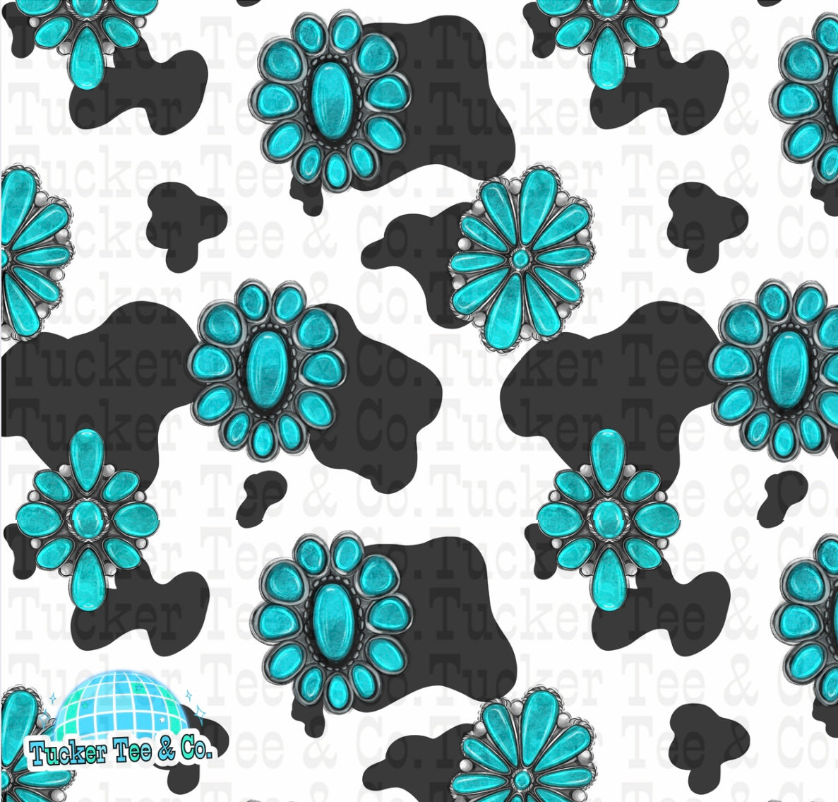 Cowprint Turquoise