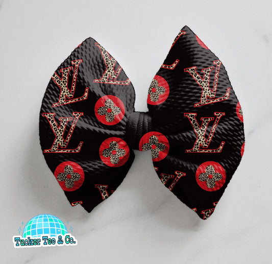 Red LV Bow