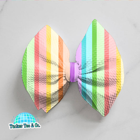 Colorful Stripes Bow