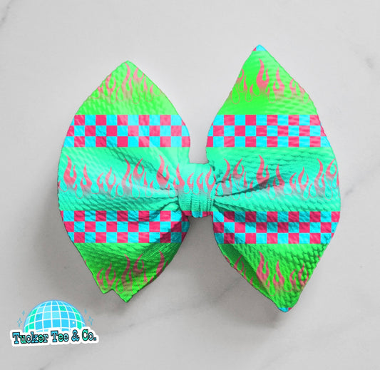 Green Flames Bow