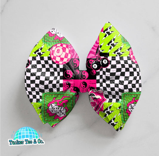 Pink Patchwork Bow
