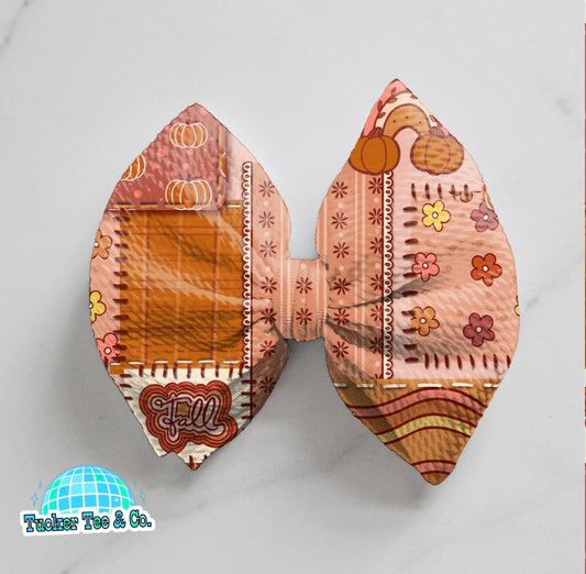 Fall Patchwork Bow
