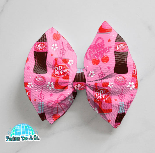 Pink Dr. Pepper Bow