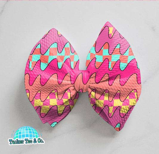Pink Waves Bow
