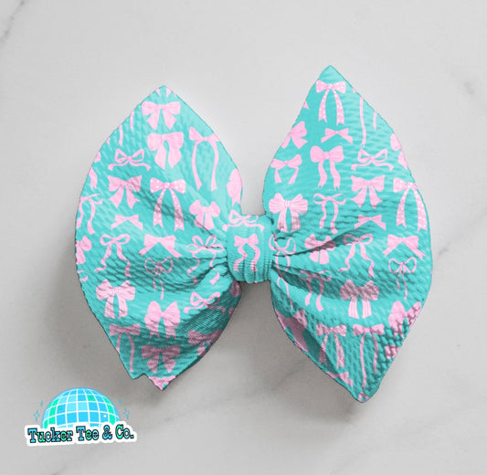 Blue & Pink Dainty Bows Bow