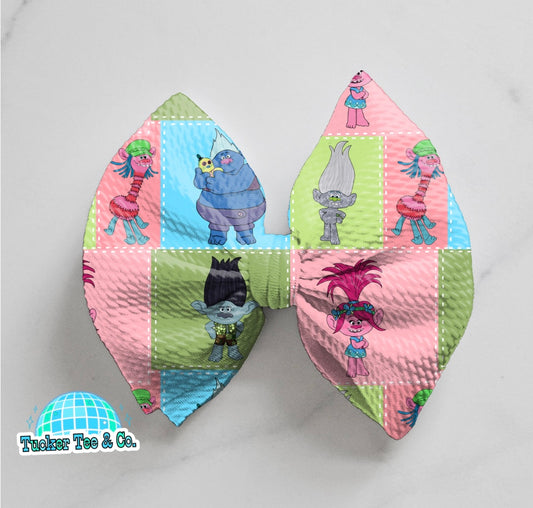 Trolls Patchwork Bow