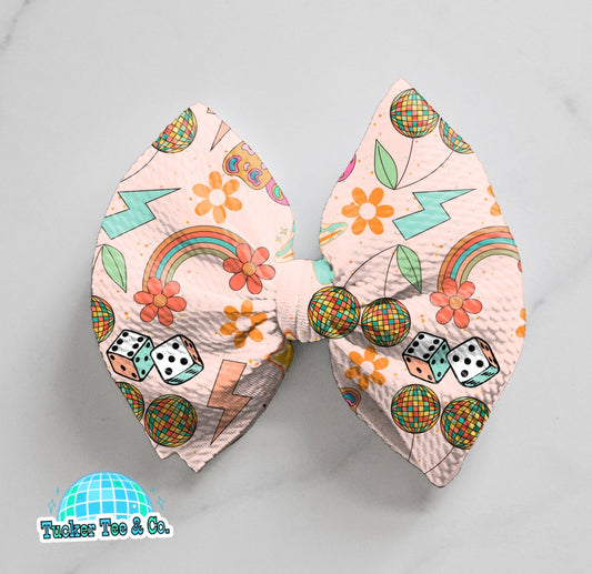Retro Discoball Cherry Bow