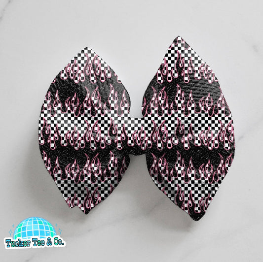 Glitter Flames Bow