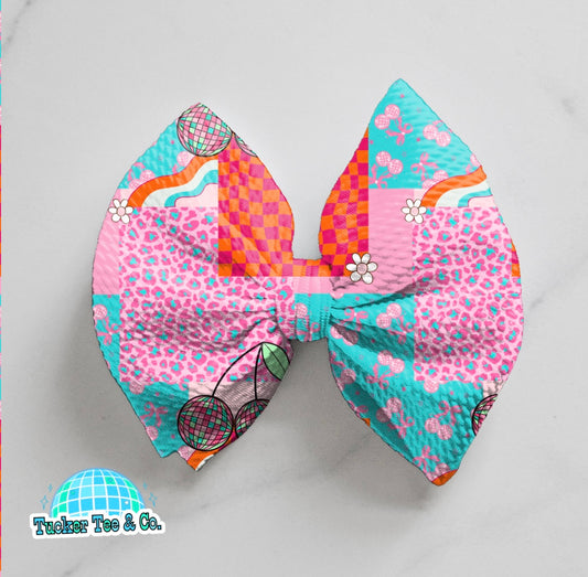 Disco Ball Patchwork Bow