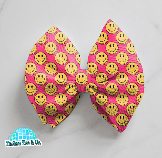 Smiley Face Bow