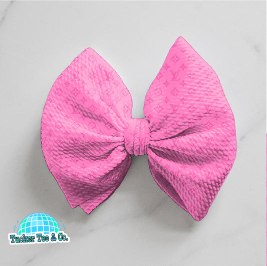 Pink LV Bow