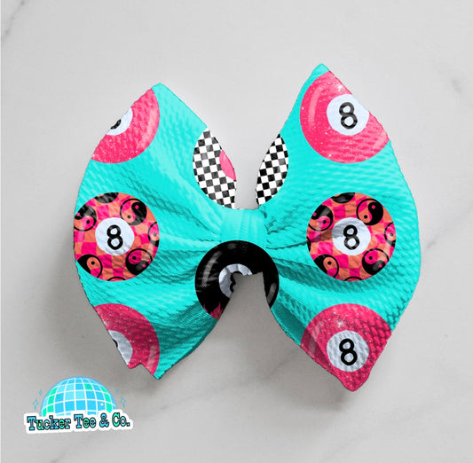 Checkered 8Ball Bow
