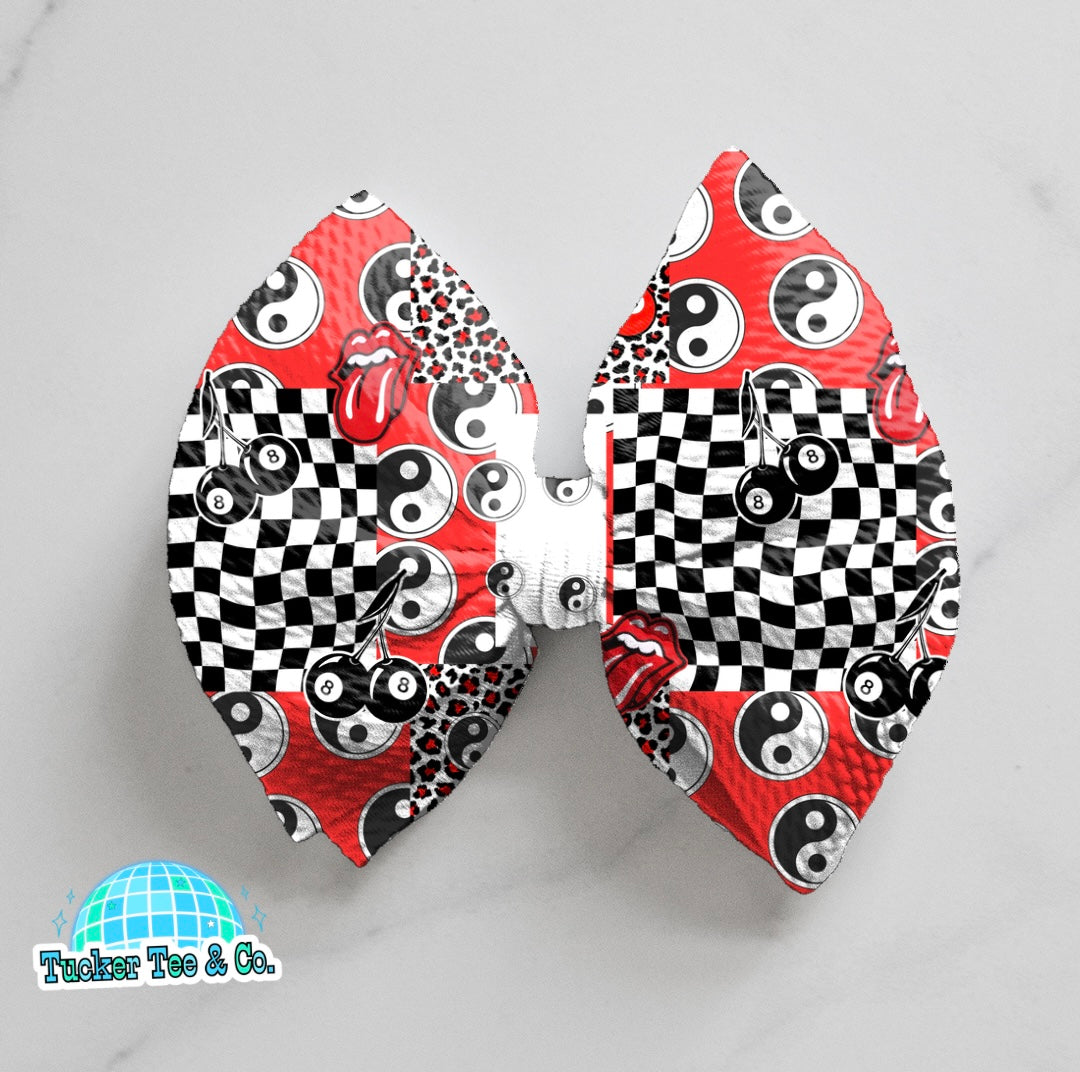 Red Yin Yang Bow