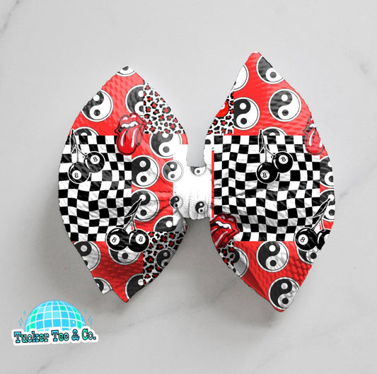 Red Yin Yang Bow