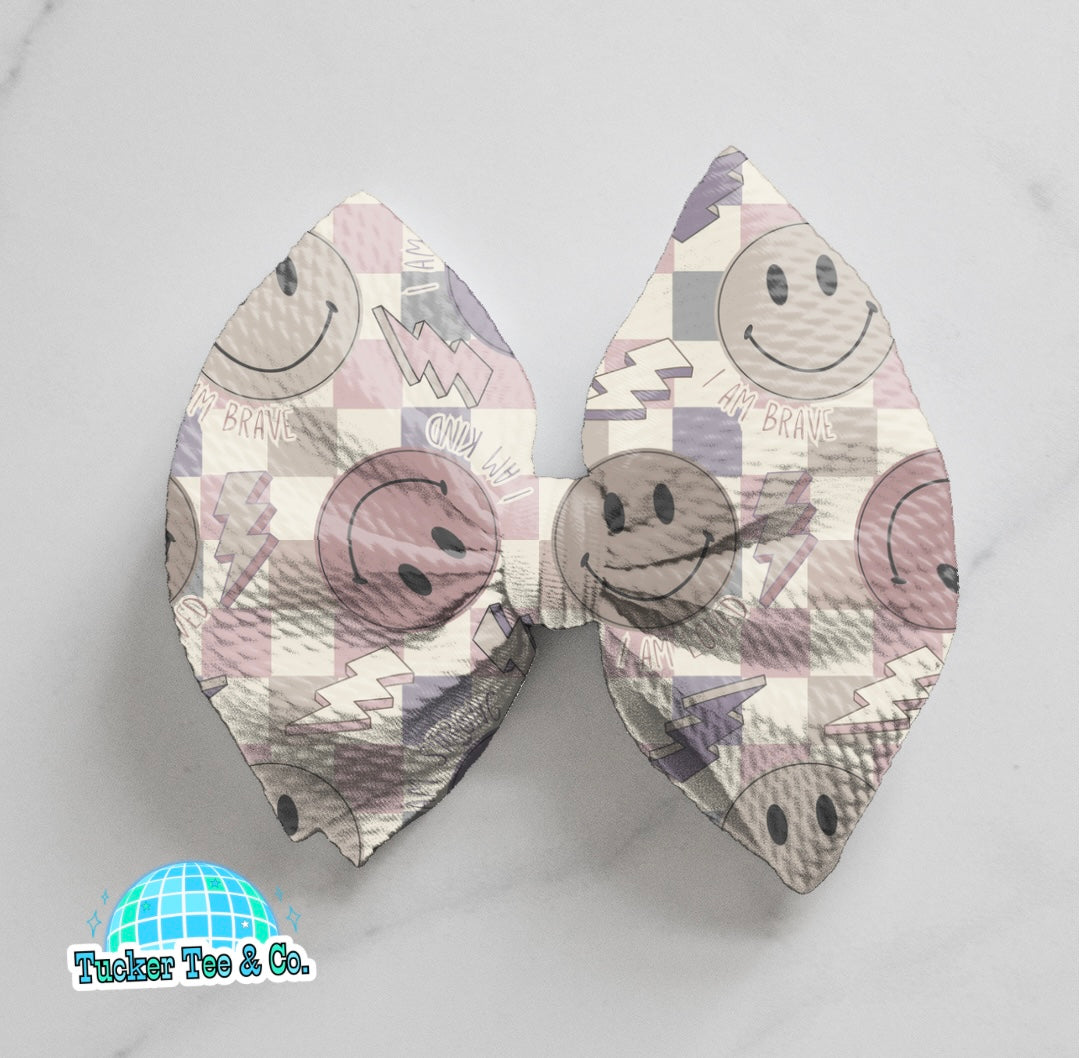 Affirmation Smiley Bow