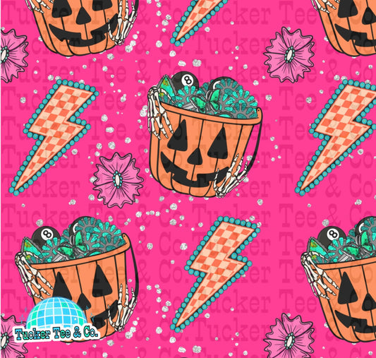 Pumpkin Turquoise Buckets