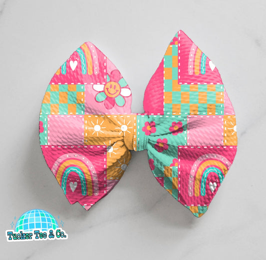 Boho Patchwork Bow