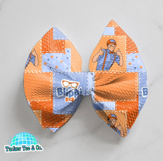 Orange Blippi Bow
