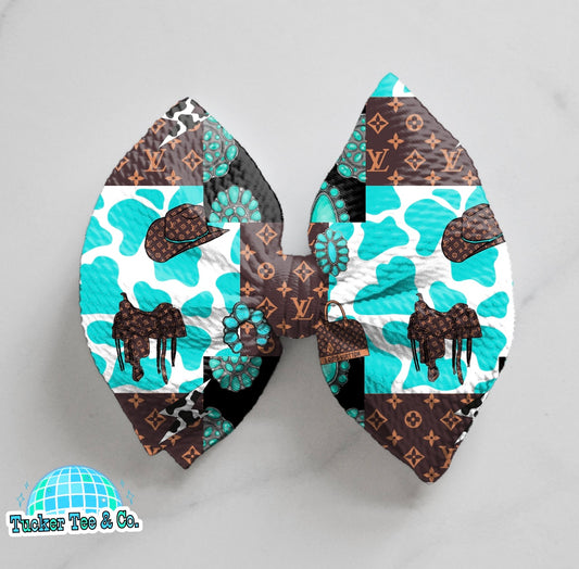 LV Western Patchwork Bow