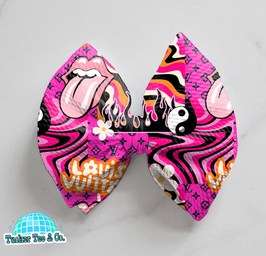 Pink & Orange LV Bow