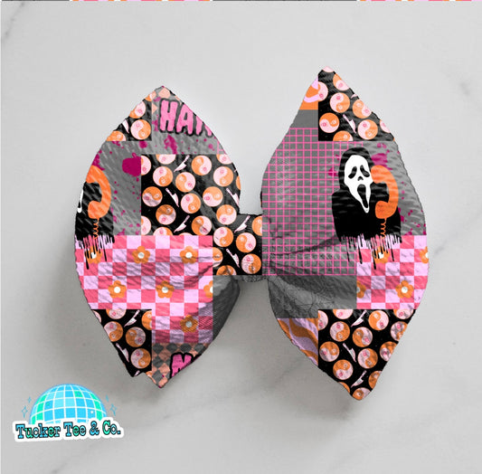 Pink & Orange Scream Bow