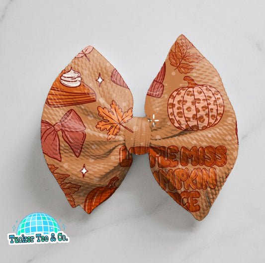 Little Miss Pumpkin Spice Bow