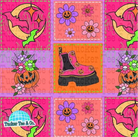 Pink Halloween Patchwork