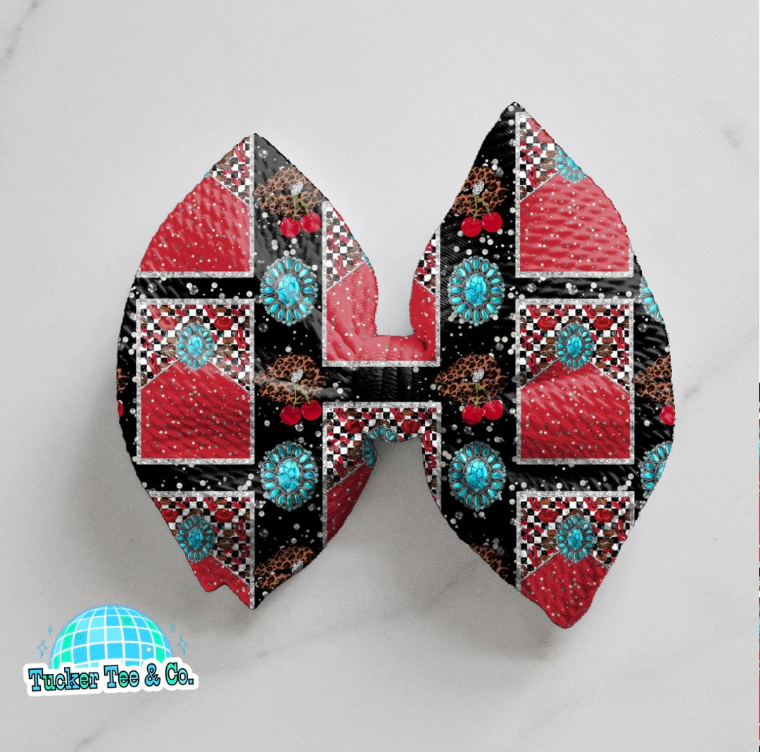 Cheetah Lips Bow