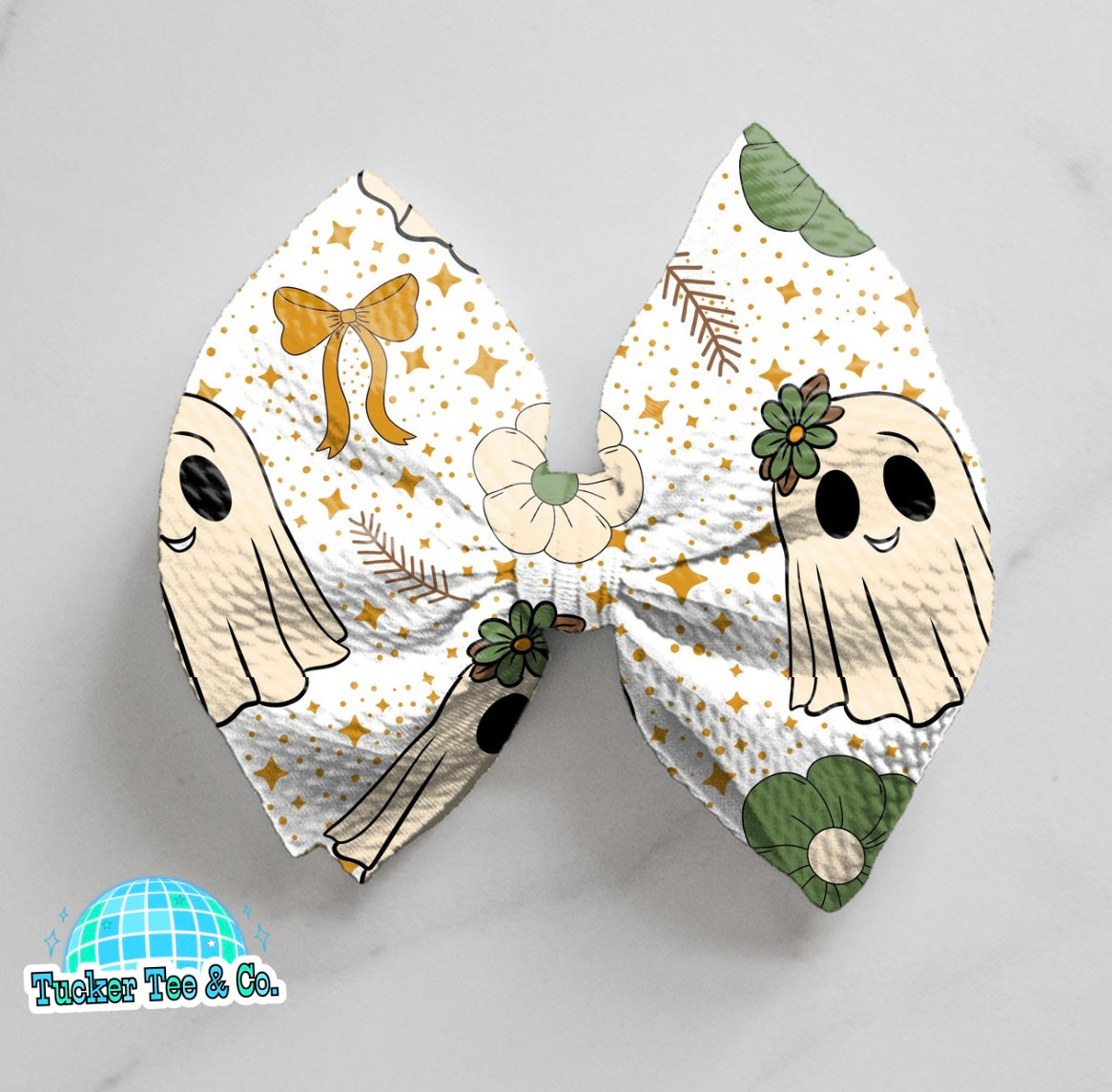 Green Flower Ghost Bow
