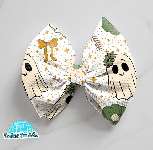 Green Flower Ghost Bow