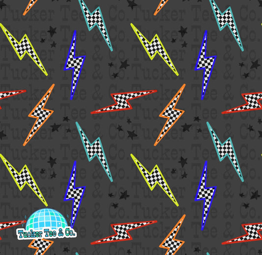 Checkered Lightning Bolts