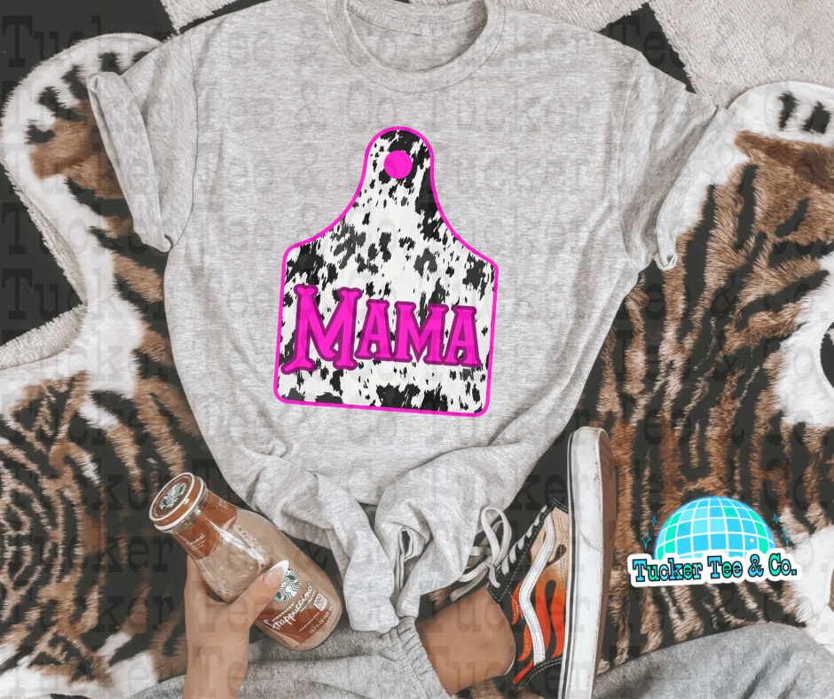 Pink Cowtag Mama