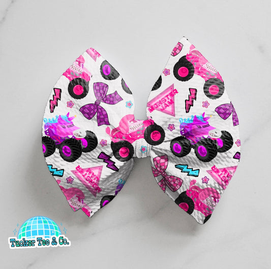 Pink Monster Jam Bow